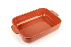 Plat four rectangle Peugeot Appolia en céramique terracotta