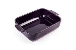 Plat four rectangle Peugeot Appolia en céramique aubergine