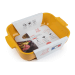 Plat four rectangle Peugeot Appolia en céramique jaune safran