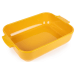 Plat four rectangle Peugeot Appolia en céramique jaune safran