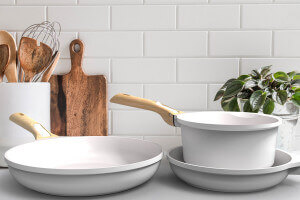 L'Incroyable Kit Cookut 2 poêles et 1 casserole à poignée amovible - polaire