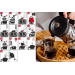 Moulin à café et cafetière à piston 2 en 1 Peugeot Paris Press en inox / ABS 15cm