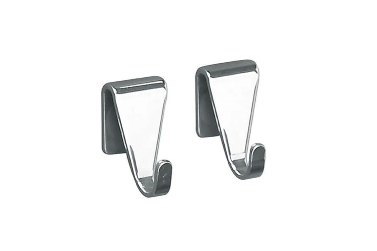 Set de 2 crochets Cristel pour barre Panoply en acier inoxydable