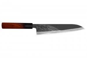 Couteau de chef 21cm japonais artisanal Hinoura Tsukasa River Jump manche bloodwood