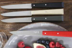 Coffret de 4 couteaux de table Opinel Bon Appétit Loft n°125 lames 11cm en inox manches en charme