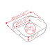 Plat four carré Peugeot Appolia en céramique écru 29,5x29,5x7,5cm