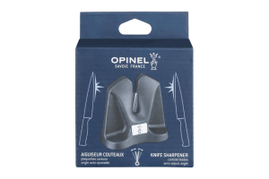 Petit aiguiseur manuel Opinel en polymère bleu 9 x 9 x 5cm