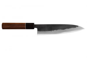 Couteau de chef 18cm japonais artisanal Yuzo Black Nashiji