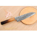 Couteau santoku japonais artisanal Yoshihiro Zad lame damassée 18cm