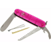 Couteau suisse pour enfant My First Victorinox rose translucide 84mm 9 fonctions