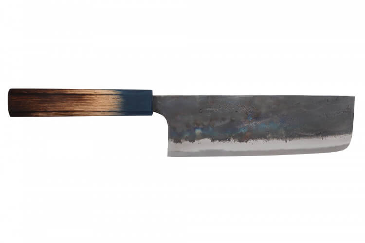 Couteau nakiri 16,5cm japonais artisanal Yoshihiro Rugged Black