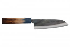 Couteau santoku 16,5cm japonais artisanal Yoshihiro Rugged Black