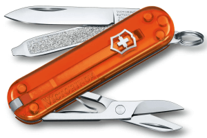 Couteau suisse Victorinox Classic SD Colors Translucide Fire Opal 58mm 7 fonctions