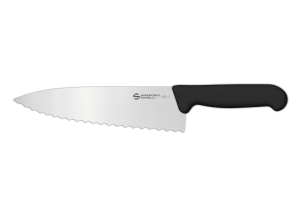 Couteau de chef professionnel Ambrogio Sanelli Supra dentelé noir