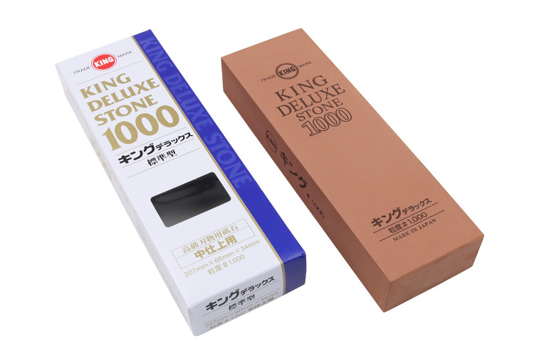 Pierre &agrave; aiguiser japonaise King Deluxe grains 1000 - Taille M