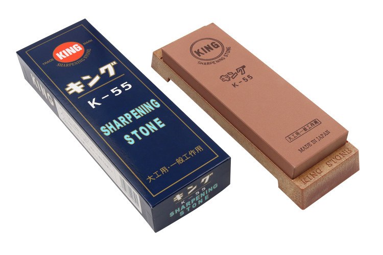 Pierre &agrave; aiguiser japonaise King Sharpening grains 1000 avec support