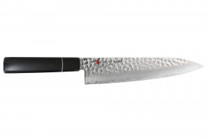Couteau de chef japonais Kasumi Kuro 21cm martelé damas 32 couches