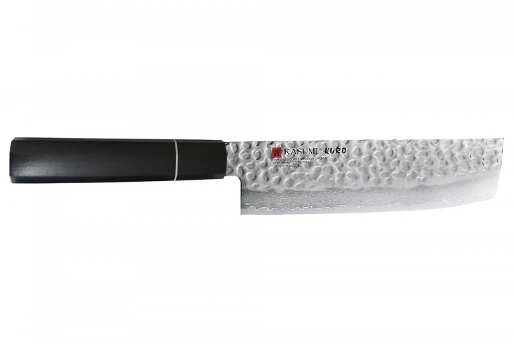 Couteau nakiri japonais Kasumi Kuro 16.5cm martel&eacute; damas 32 couches