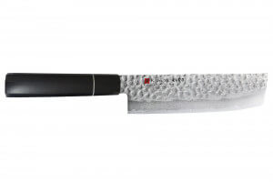 Couteau nakiri japonais Kasumi Kuro 16.5cm martelé damas 32 couches