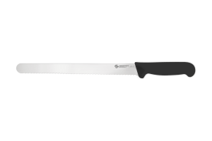 Couteau de boulanger professionnel Ambrogio Sanelli Supra noir lame dentée