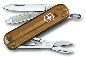 Couteau suisse Victorinox Classic SD Colors Translucide Chocolate Fudge 58mm 7 fonctions
