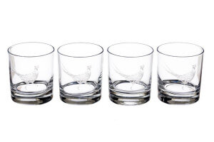Coffret de 4 verres à whisky Selbrae House - Motif faisan