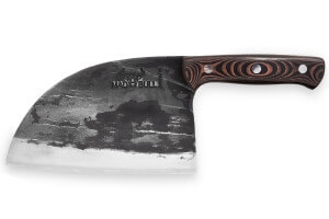 Couteau serbe Samura Mad Bull 18cm manche en G10 et carbone rouge et blanc