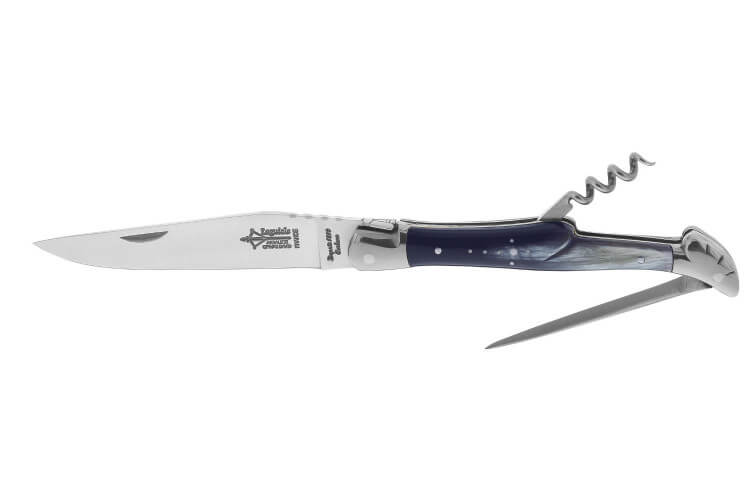 Couteau pliant Laguiole Arabalète G.DAVID 1792 manche en corne 12cm + tire bouchon + poinçon