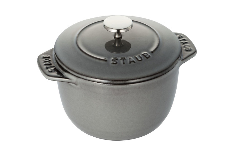 Cocotte &agrave; riz et l&eacute;gumineuses Staub Gohan en fonte &eacute;maill&eacute;e gris graphite