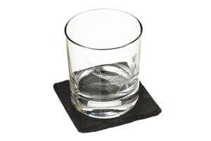 Verre à whisky avec dessous de verre Selbrae House - Motif faisan