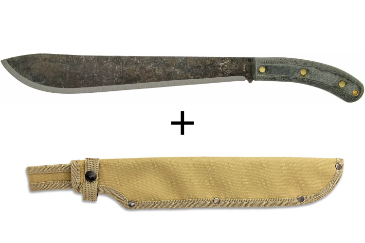 Machette Esee Darien lame carbone 31,5cm manche micarta gris + &eacute;tui