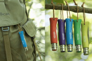 Couteau pliant Opinel Baroudeur Colorama n°07 lame 8cm manche charme bleu cyan