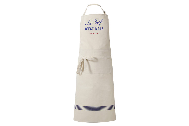 Tablier de cuisine Tissage de l'Ouest Joel fabriqu&eacute; en France - Le Chef c'est moi