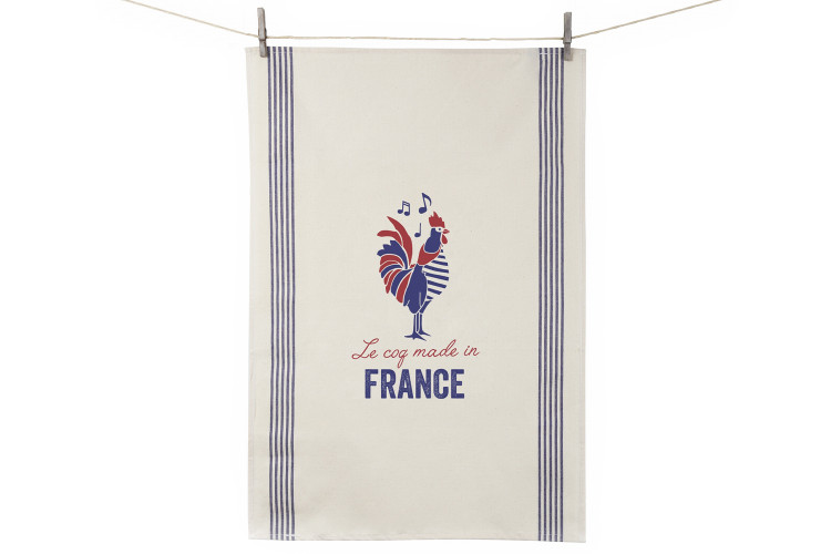Torchon de cuisine Tissage de l'Ouest Léon fabriqué en France - Coq français