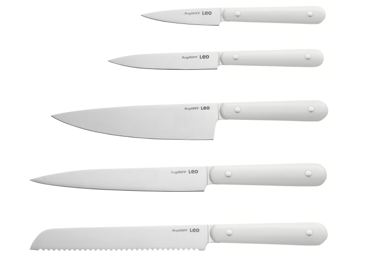 Set de 5 couteaux Berghoff Leo Glints Spirit en acier inoxydable blanc