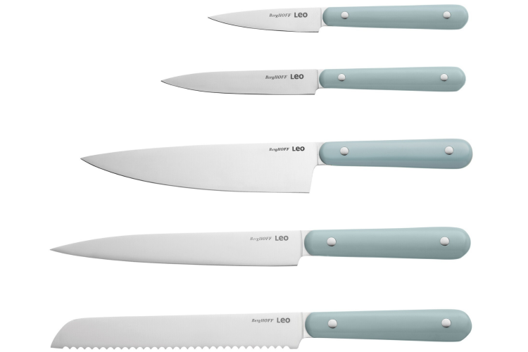Set de 5 couteaux Berghoff Leo Glints Slate en acier inoxydable bleu
