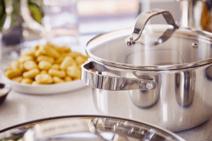 Faitout Beka Cicla en inox 20cm avec couvercle en verre