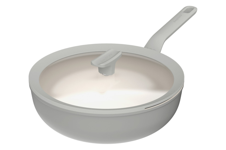 Wok antiadh&eacute;rent Berghoff Leo Balance Moonmist avec couvercle 28cm