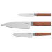 Set de 3 couteaux Berghoff Dina Ion lame inox et manche en bois de frêne