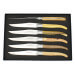 Coffret de 6 couteaux de table Laguiole Village Resto manches en bois