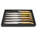 Coffret de 6 couteaux de table Laguiole Village Resto manches en bois