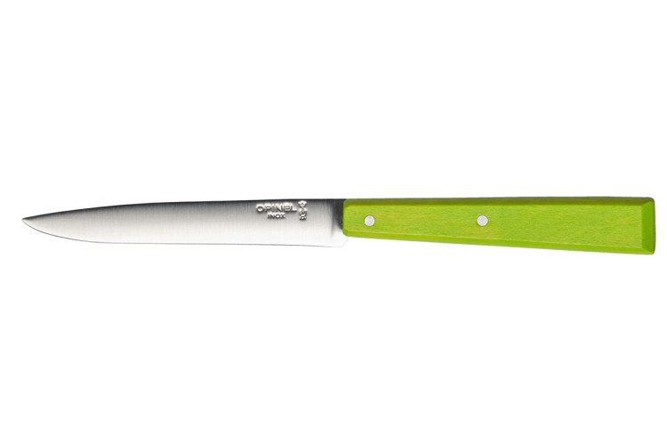 Couteau de table Opinel Bon App&eacute;tit Bois n&deg;125 lame 11cm en inox manche en charme pomme