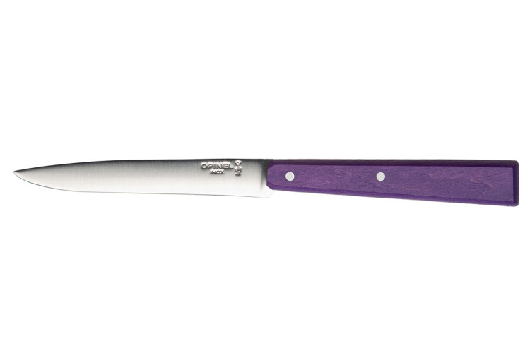 Couteau de table Opinel Bon App&eacute;tit Bois n&deg;125 lame 11cm en inox manche en charme violine