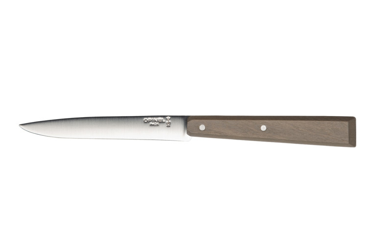 Couteau de table Opinel Bon App&eacute;tit Bois n&deg;125 lame 11cm en inox manche en charme poivre