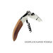 Tire-bouchon sommelier Ligne W Origine manche en chêne finition lie de vin