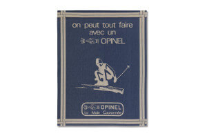 Torchon Opinel On peut tout faire en coton bleu 50 x 70cm