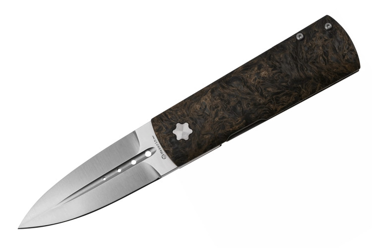 Couteau pliant Maserin DAGA 372.G manche en fibre de carbone et titanium dor&eacute; 9,5cm