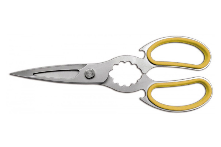 Ciseaux de cuisine Ambrogio Sanelli 21cm acier inoxydable manche jaune 