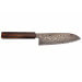 Couteau santoku 16,5cm japonais artisanal Nakamura Kaishin Ginsan Black Damas