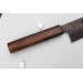Couteau santoku 16,5cm japonais artisanal Nakamura Kaishin Ginsan Black Damas